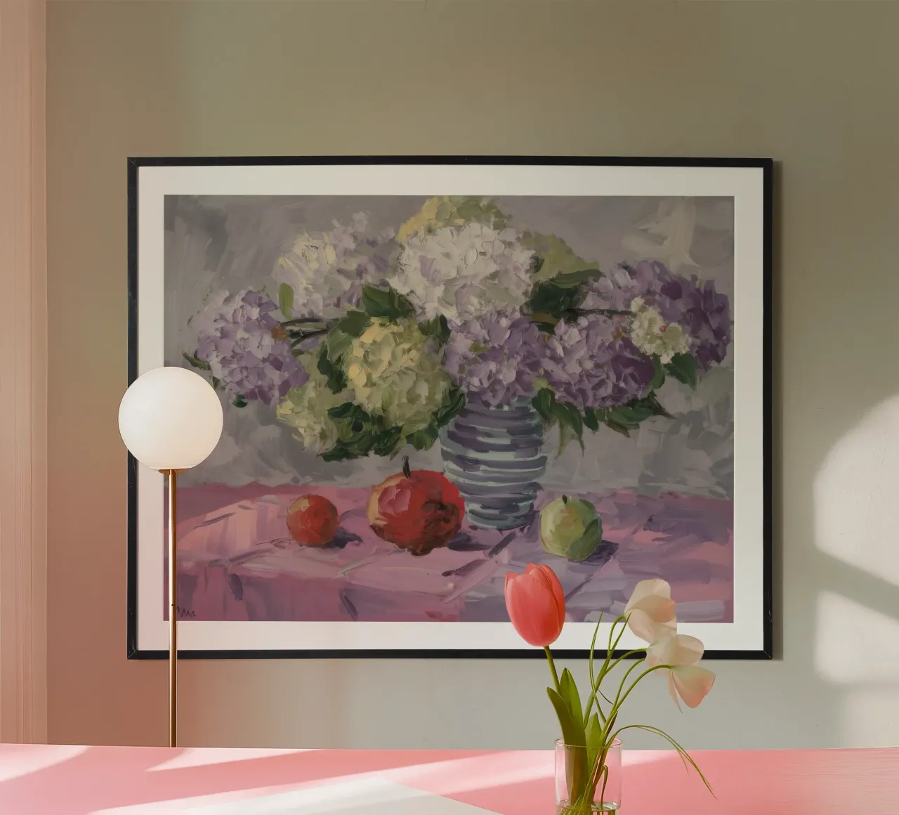 Hydrangea Apple Stillness poster by Lush Essence