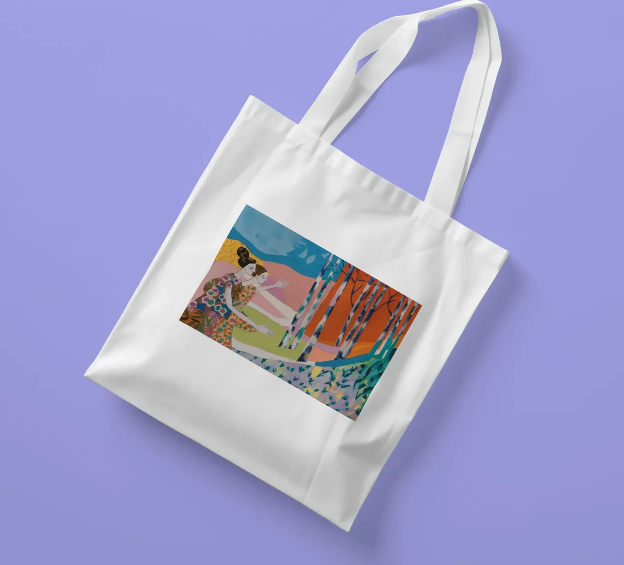 Balletto Grove a righe borsa in juta da Vivid Reverie