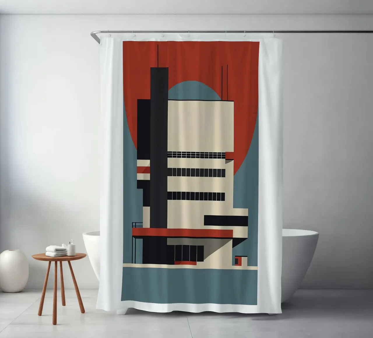 Bauhaus shower curtain by Brooke