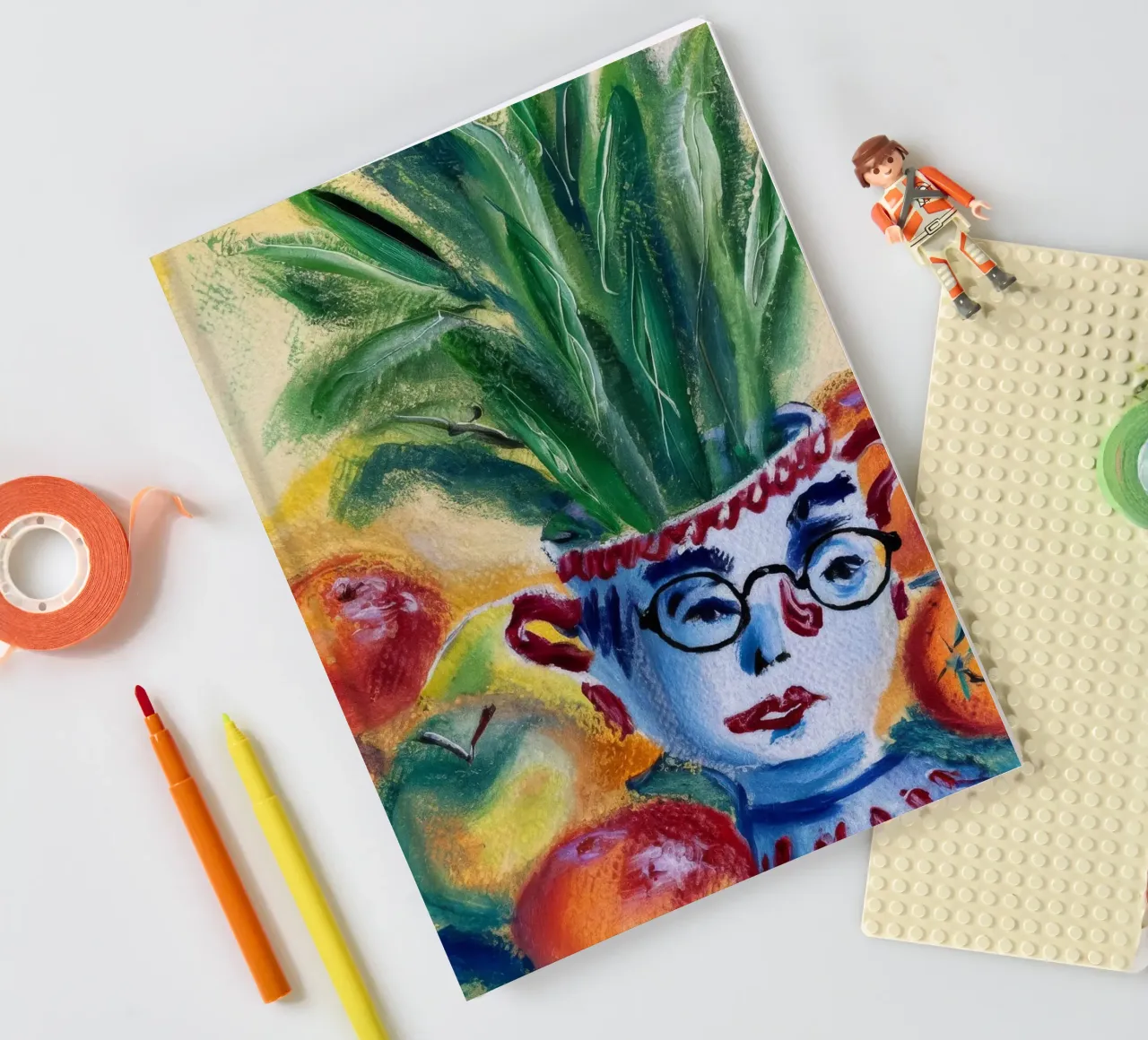 Surreal Face Vase notebook by Lush Essence