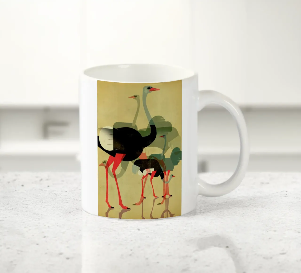 Ostriches tazza in ceramica da Dieter Braun