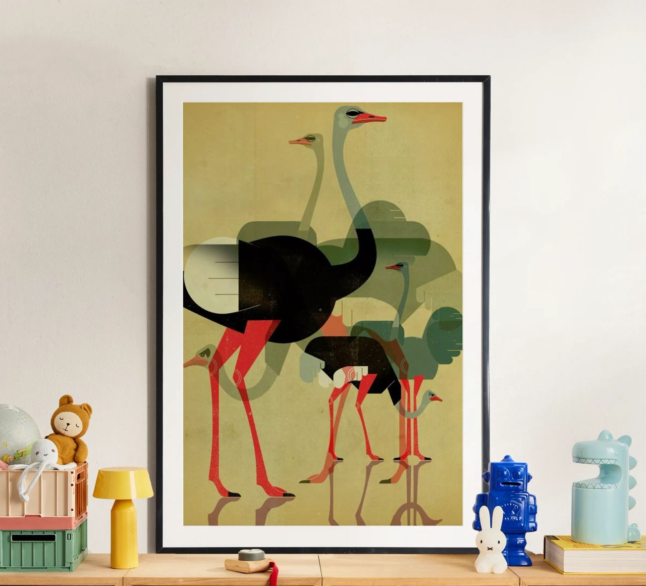 Ostriches Poster von Dieter Braun