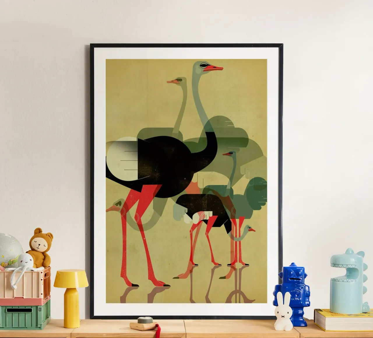 Ostriches carta hahnemühle da Dieter Braun