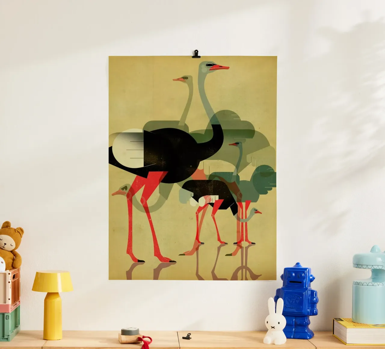 Ostriches carta hahnemühle da Dieter Braun