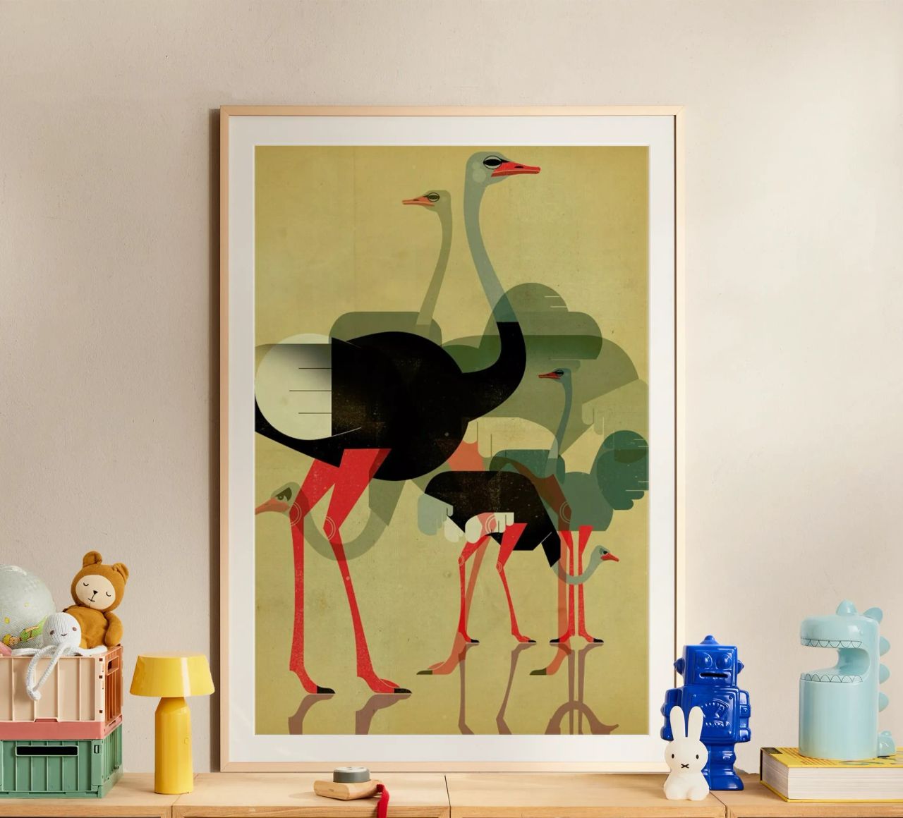 Ostriches Poster von Dieter Braun