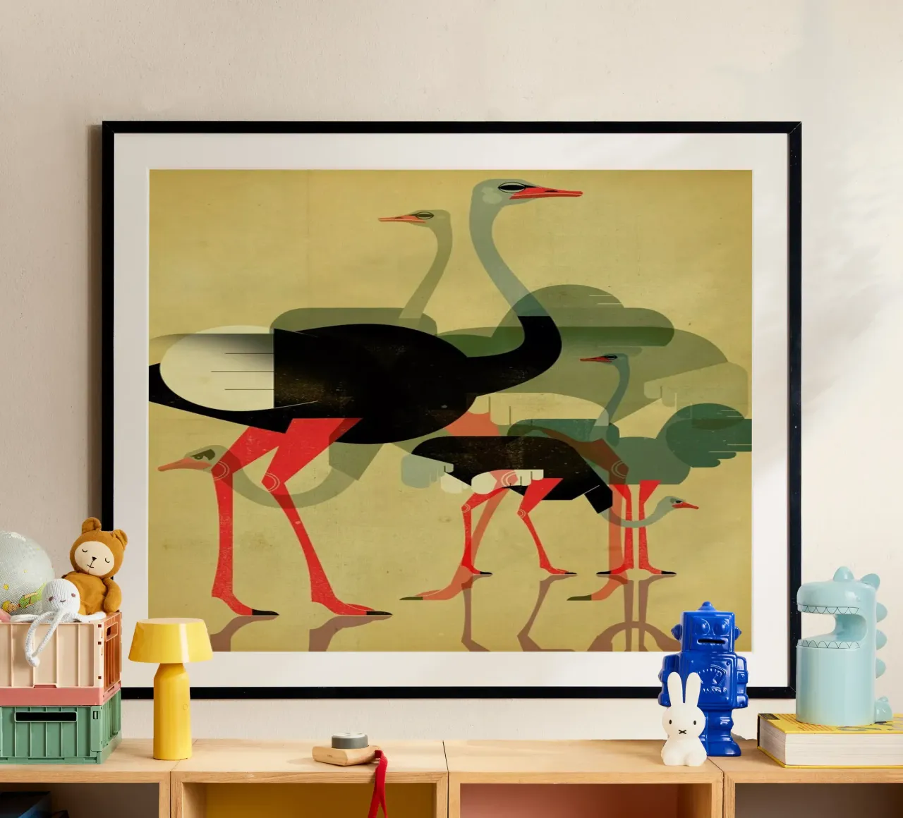 Ostriches poster da Dieter Braun