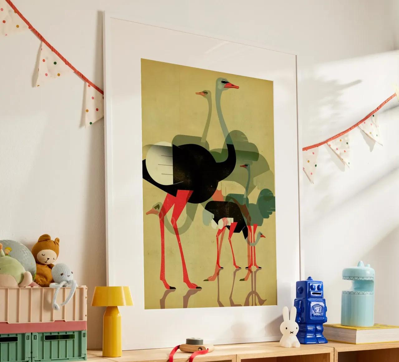 Ostriches poster da Dieter Braun