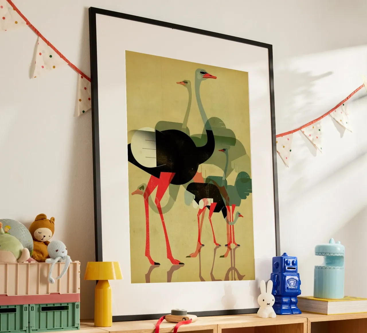 Ostriches poster da Dieter Braun