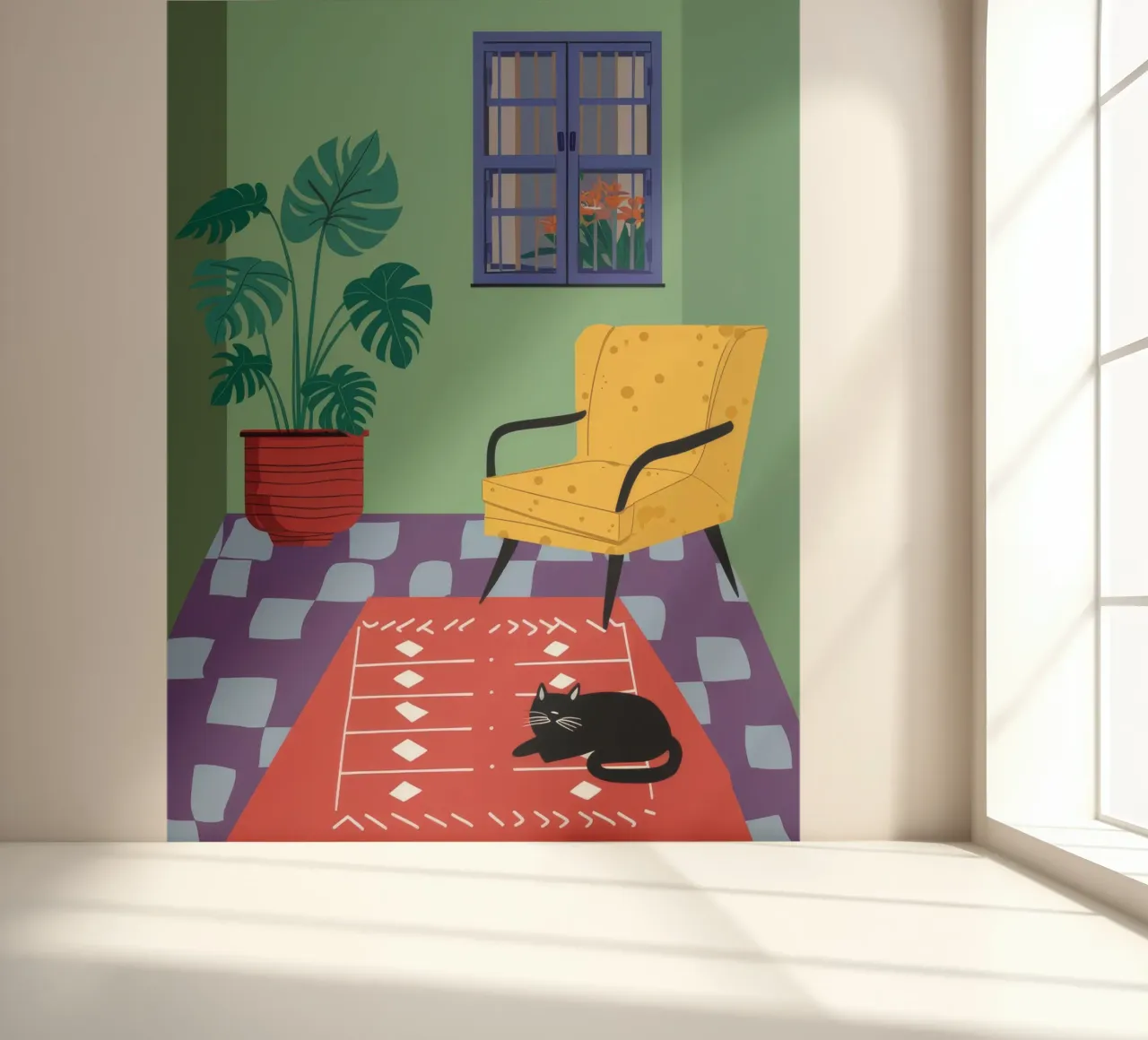 Yellow Chair Cat photo wallpaper by Moonlite Desire