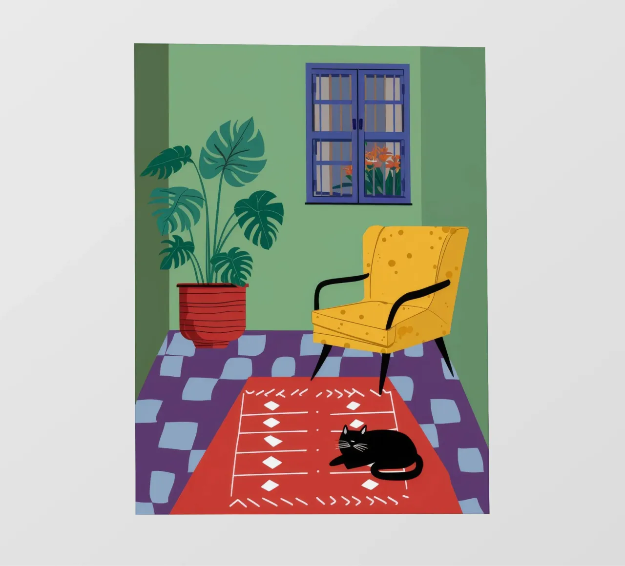 Yellow Chair Cat photo wallpaper by Moonlite Desire