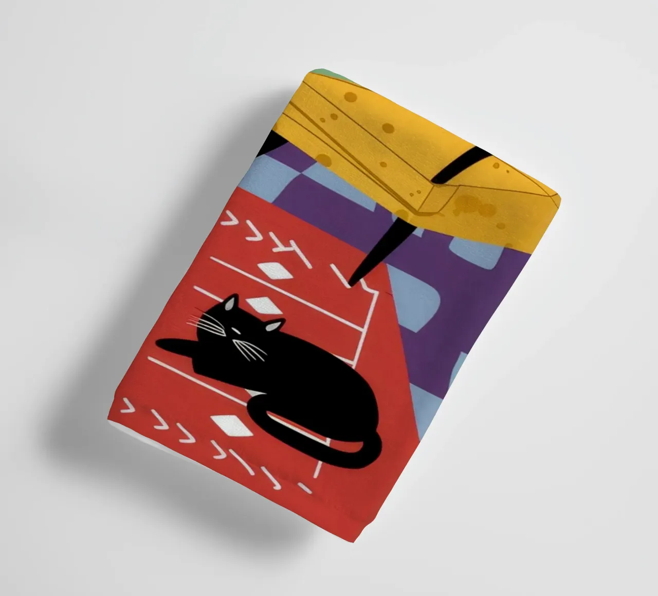 Chat de la chaise jaune serviette de bain de Moonlite Desire