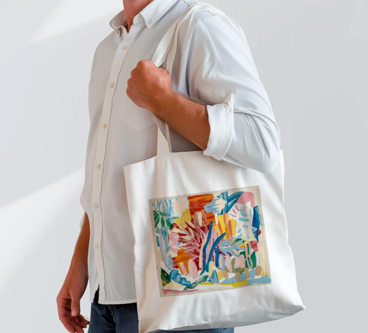 Chroma Jungle Pulse tote bag by Vivid Reverie