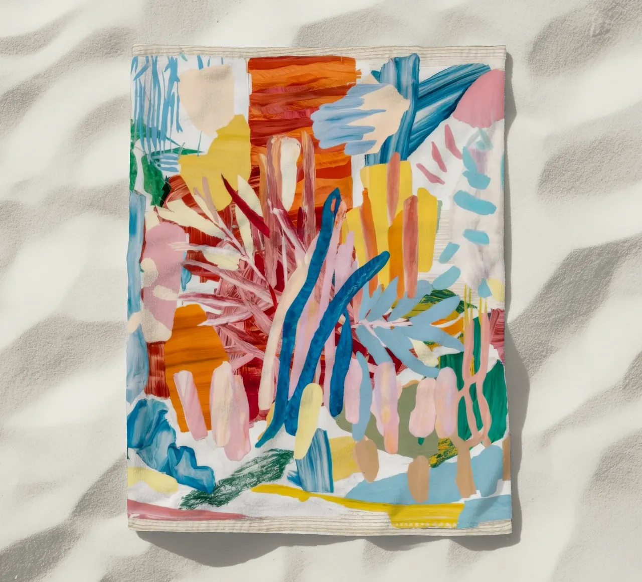 Chroma Jungle Pulse beach towel by Vivid Reverie