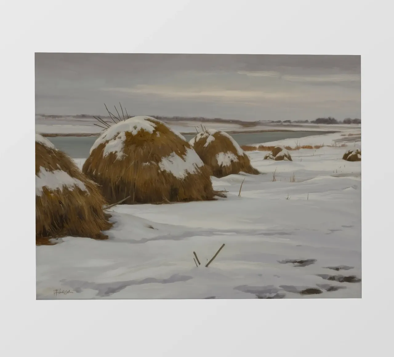 Covoni Campi innevati pellicola backlit da Radiance Landscape