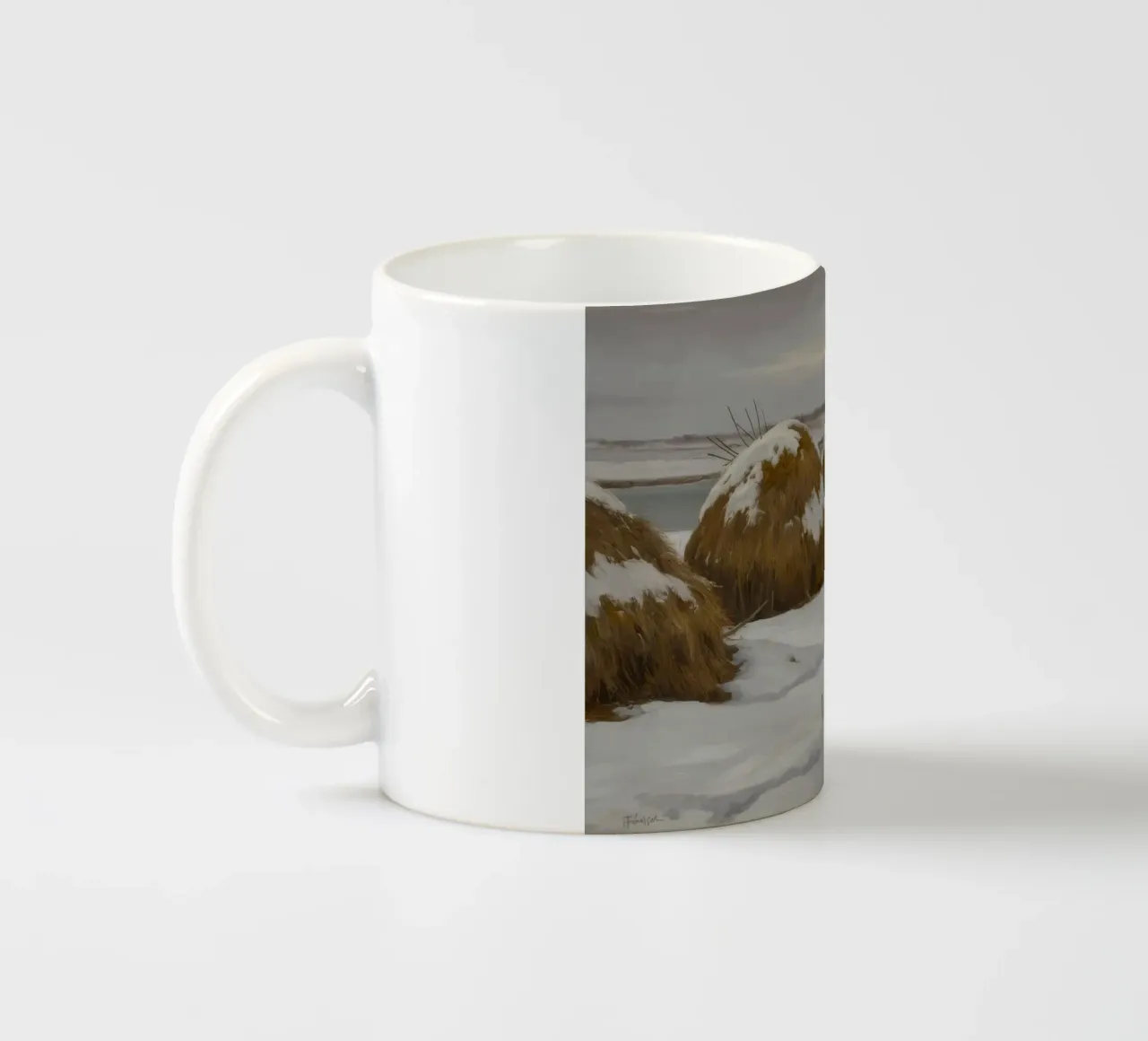Covoni Campi innevati tazza in ceramica da Radiance Landscape