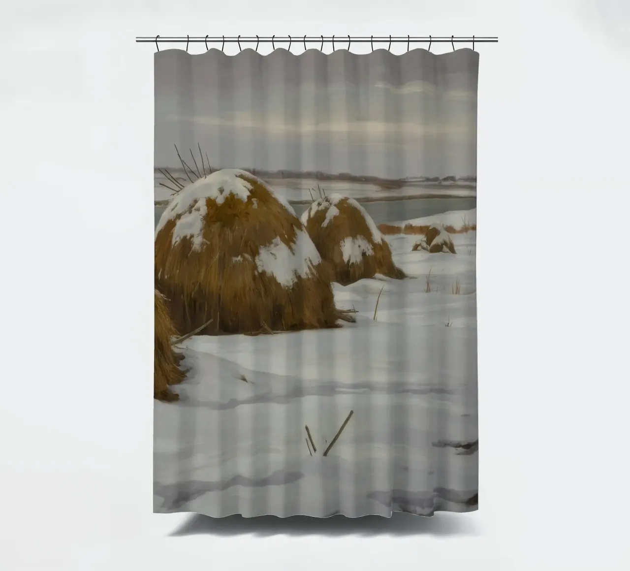 Champs de foin et de neige rideau de douche de Radiance Landscape