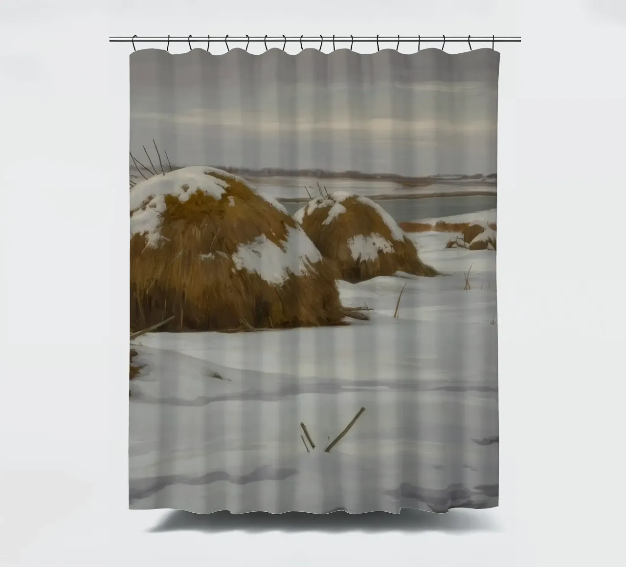 Champs de foin et de neige rideau de douche de Radiance Landscape