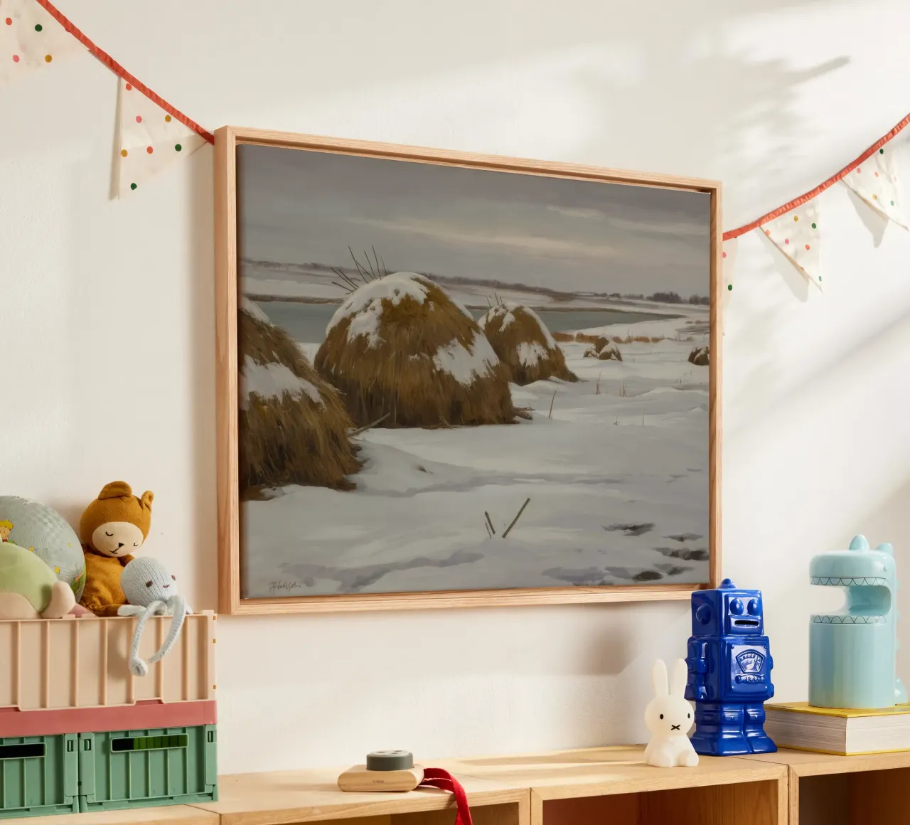 Champs de foin et de neige plexiglas de Radiance Landscape