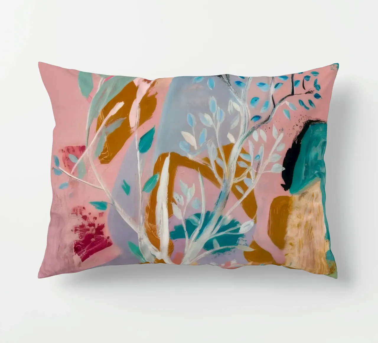 Ethereal Bloom Mist decorative cushion by Vivid Reverie