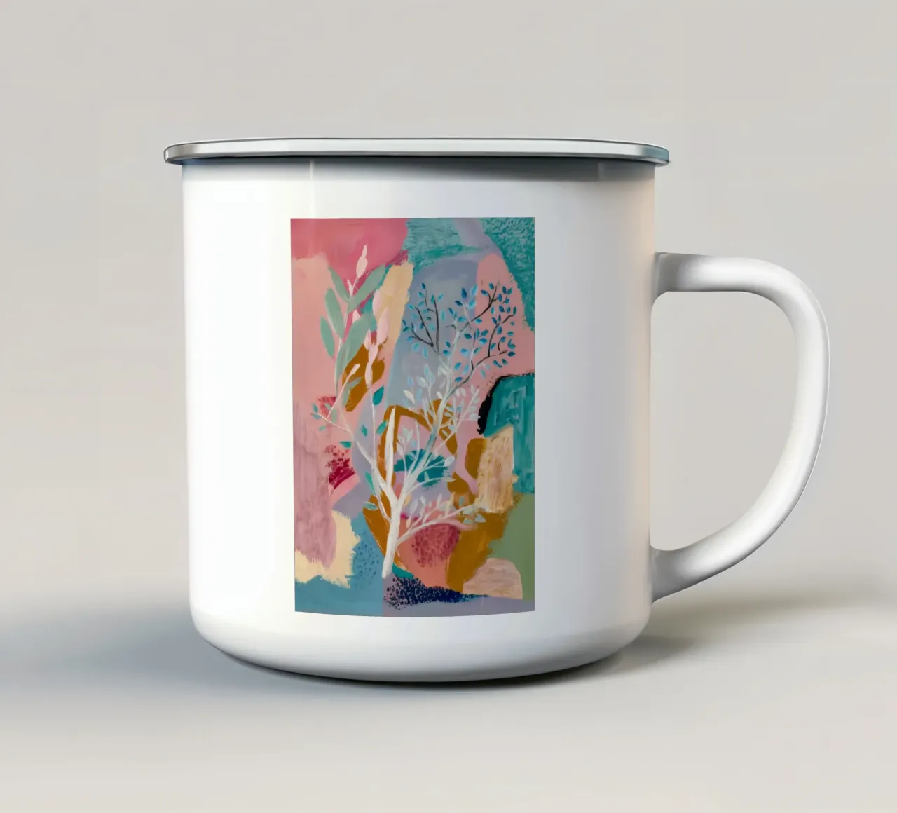 Ätherischer Blütendunst Emaille Tasse von Vivid Reverie