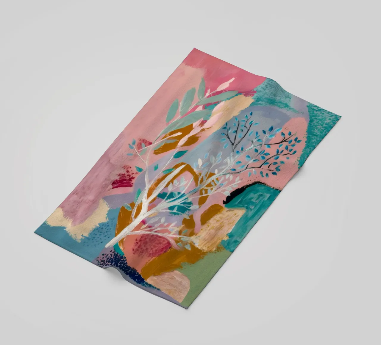 Ethereal Bloom Mist beach towel by Vivid Reverie