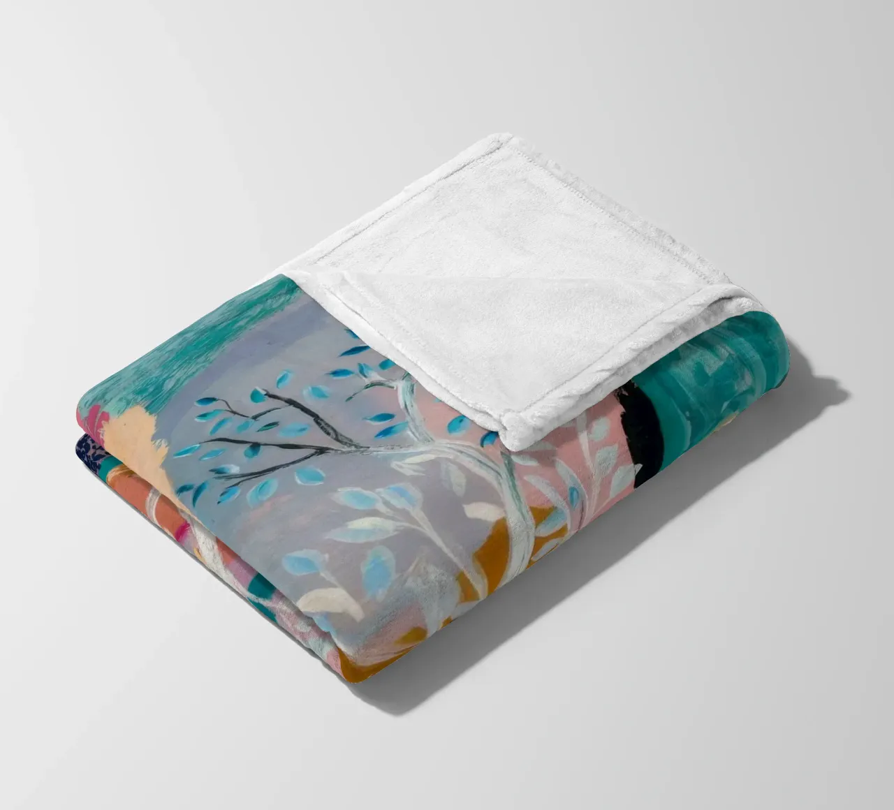 Ethereal Bloom Mist fleece blanket by Vivid Reverie