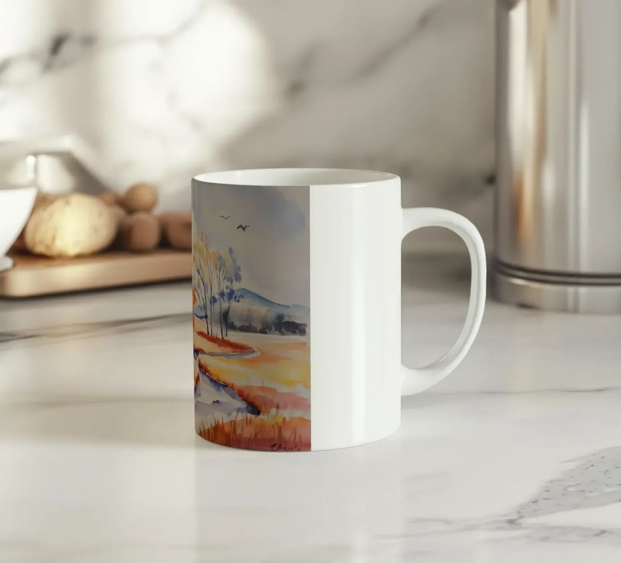 Ansa del fiume d'autunno tazza in ceramica da Lush Essence