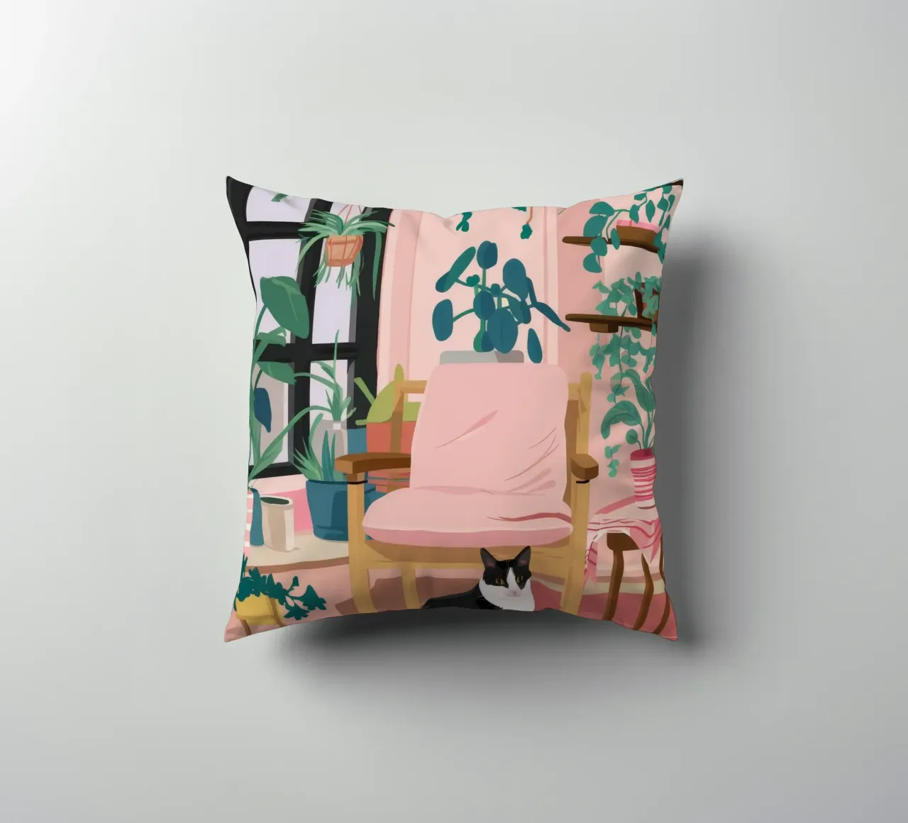 Silla rosa Jungle cojín de Moonlite Desire