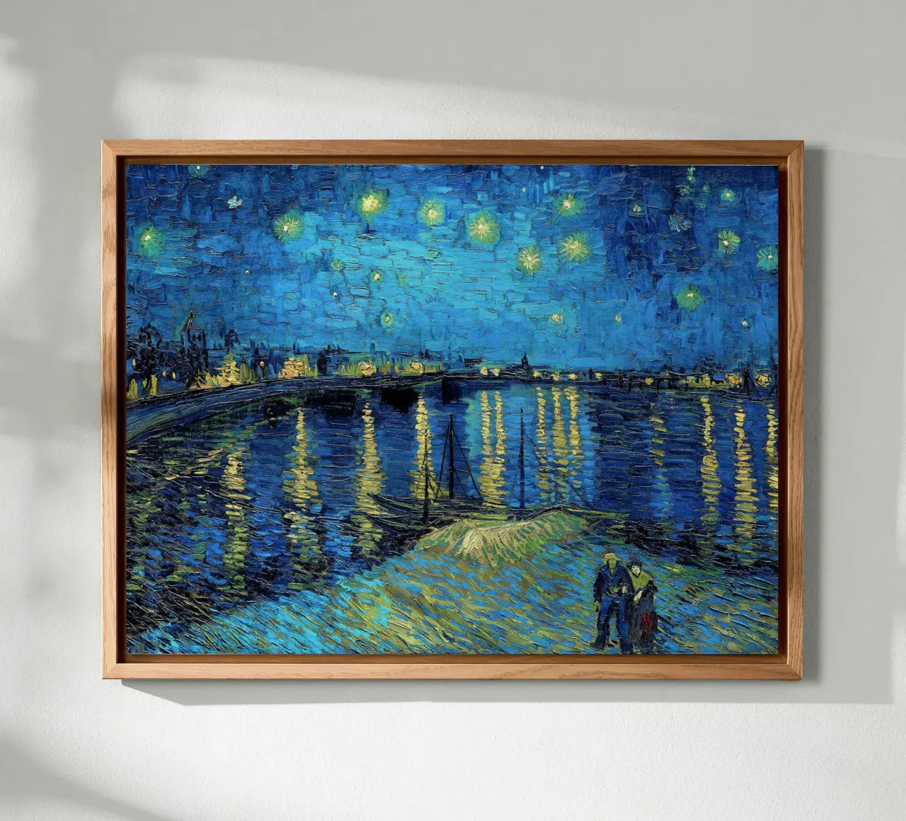 Noche estrellada sobre el Ródano - Vincent van Gogh placa de forex de Sylviepaint