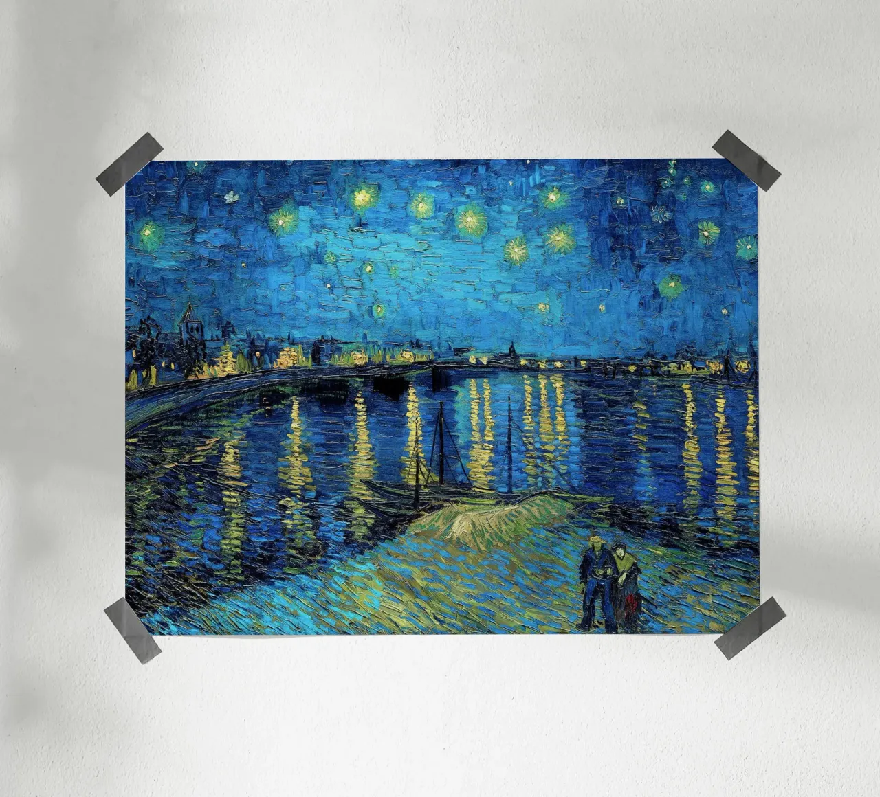 Notte stellata sul Rodano - Vincent van Gogh poster da Sylviepaint