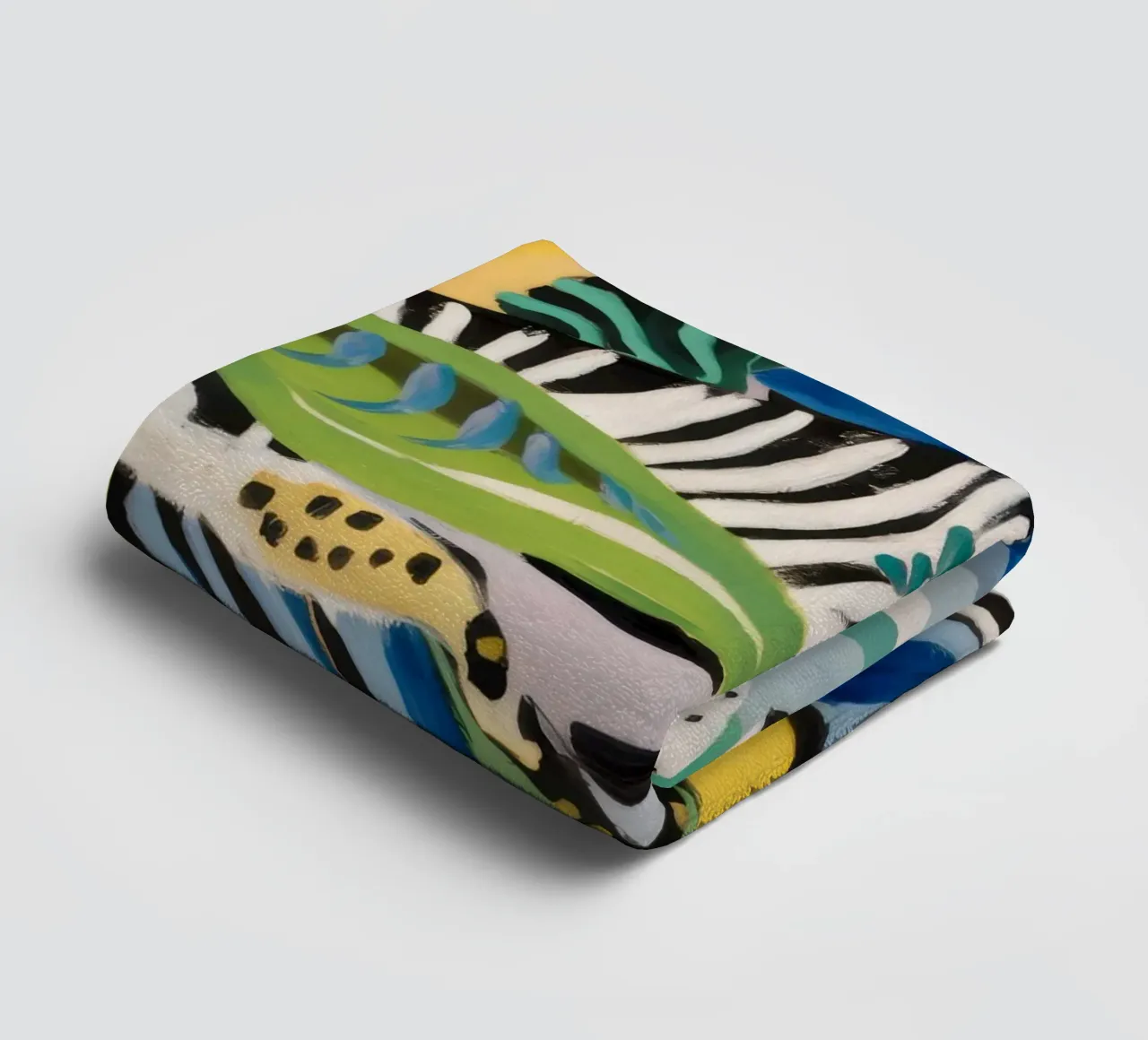 Zebra Leaf Rhythm towel by Vivid Reverie