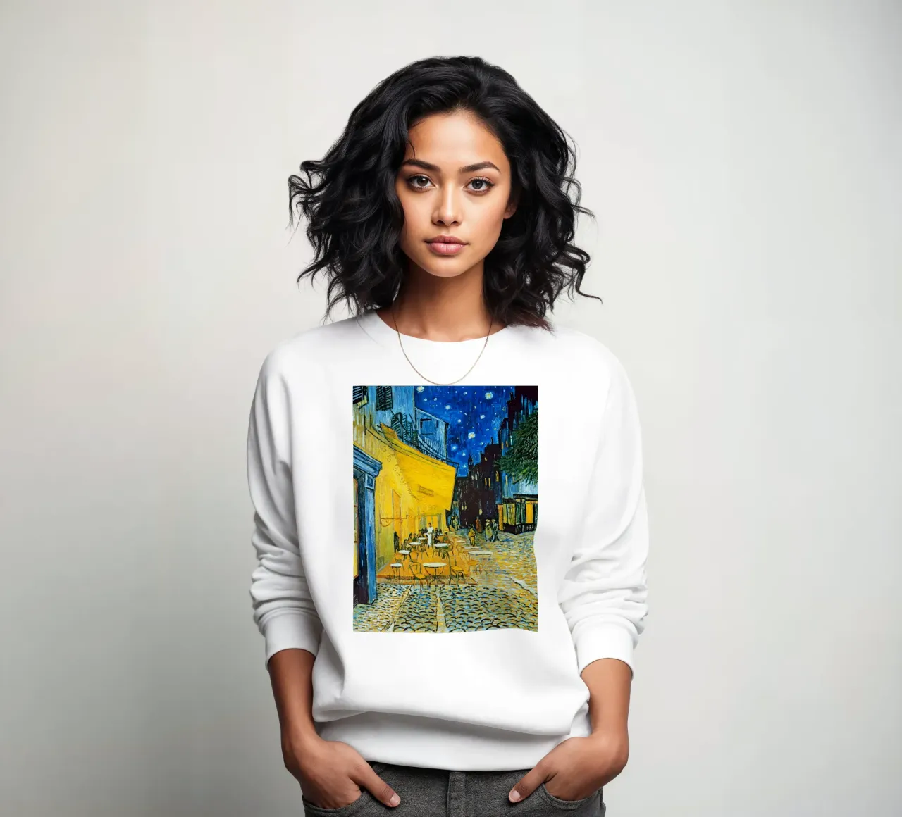 Terrazza di un caffè di notte - Vincent van Gogh felpa da Sylviepaint