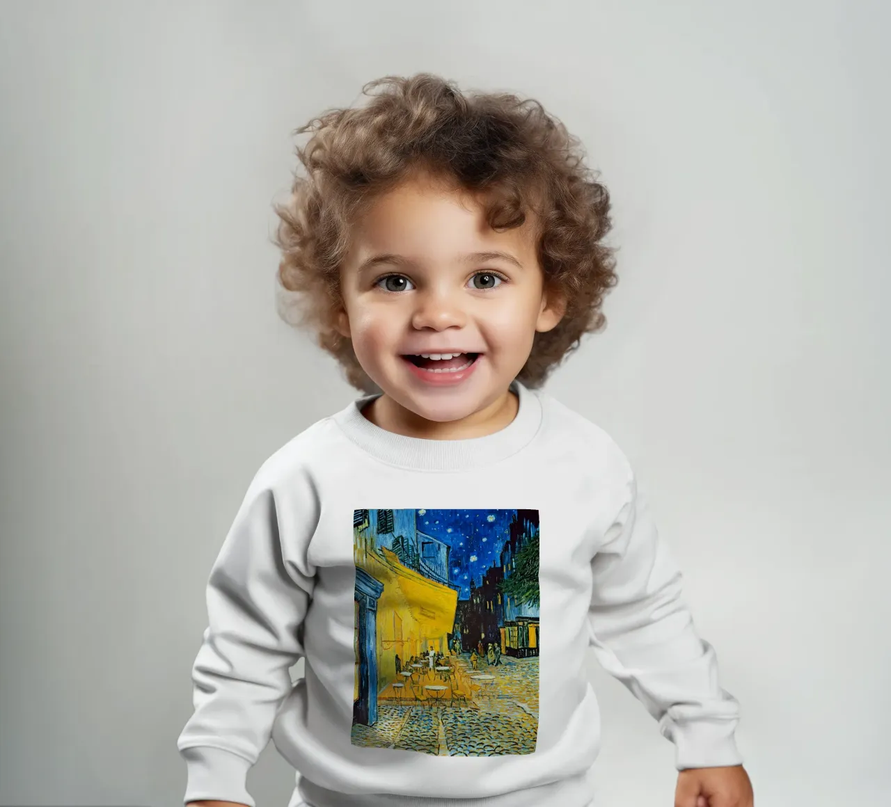 Terrazza di un caffè di notte - Vincent van Gogh felpa neonato da Sylviepaint