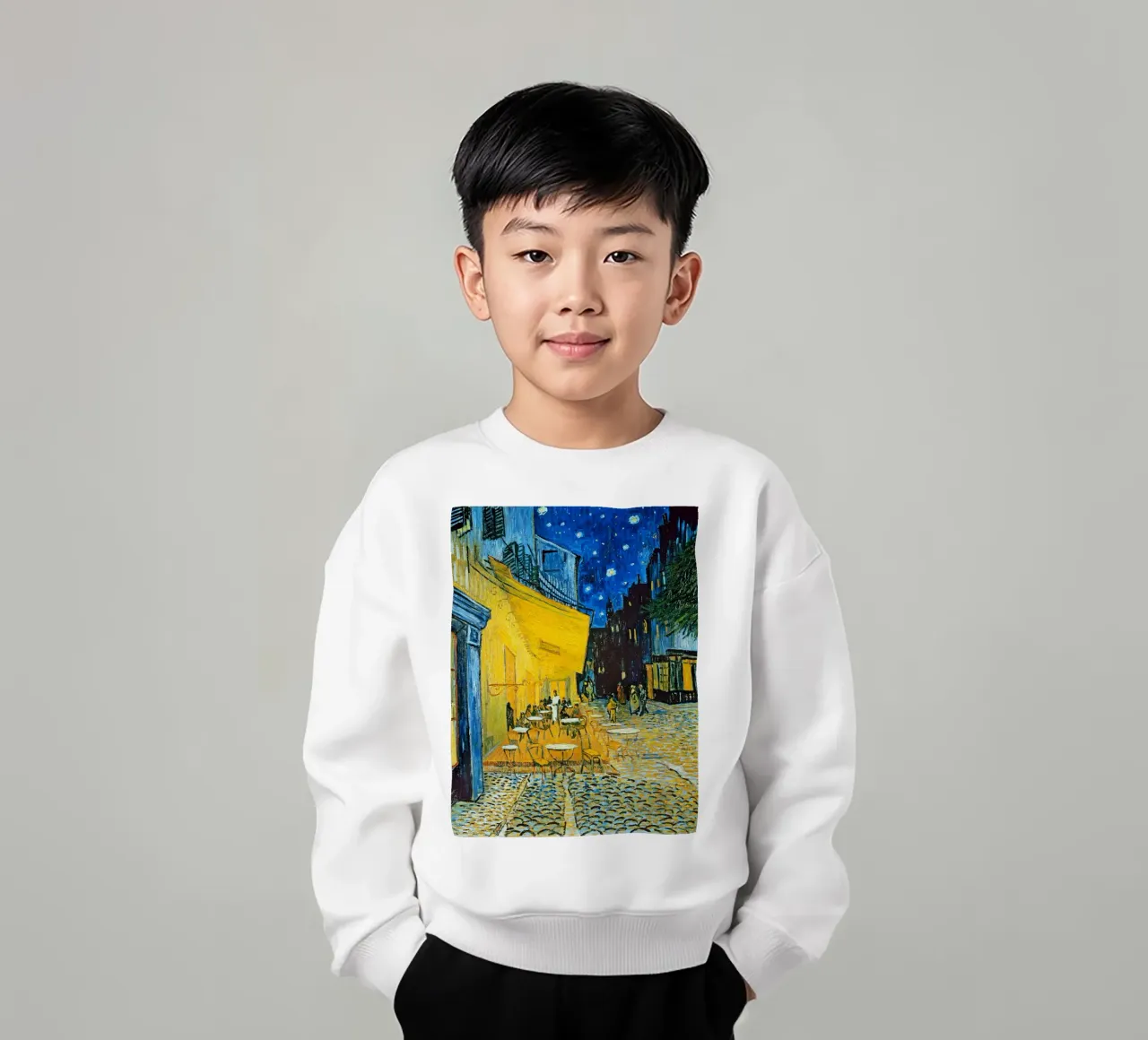 Terrazza di un caffè di notte - Vincent van Gogh felpa bambino da Sylviepaint