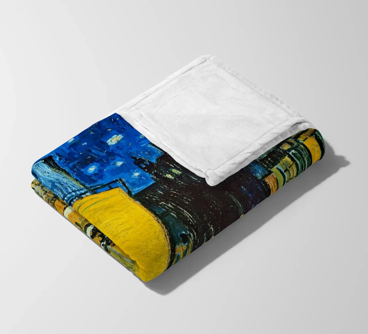 Terrace of a Cafe at Night - Vincent van Gogh fleece blanket by Sylviepaint