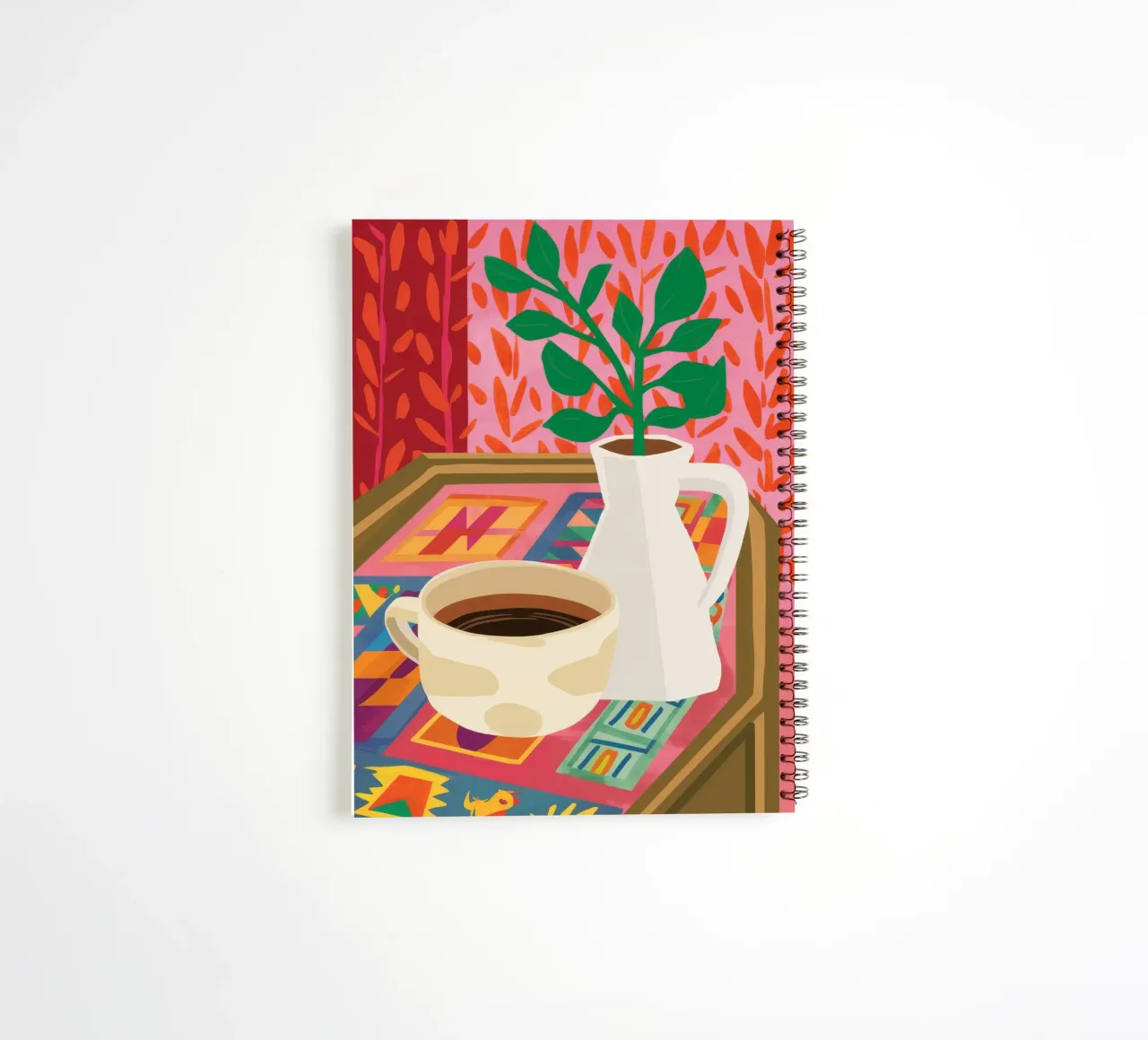 Cat Coffee Contemplation spiral notebook by Moonlite Desire