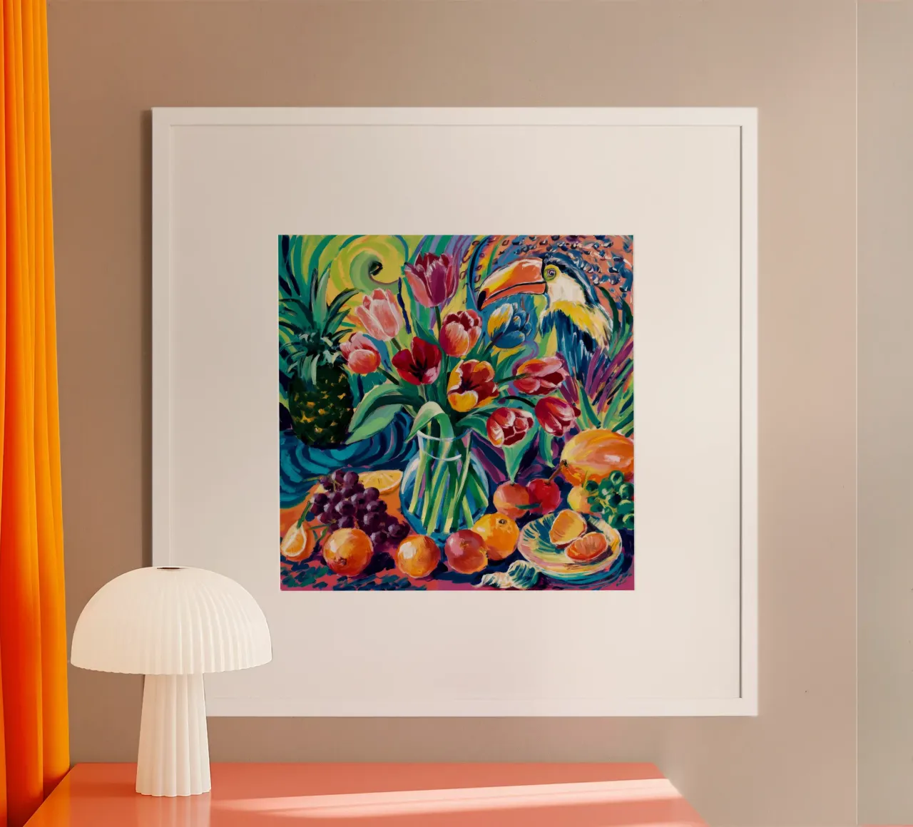 Cornucopia di fiori tropicali poster da Lush Essence