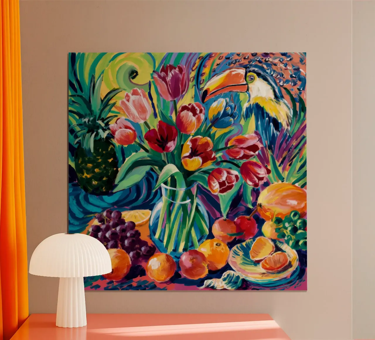Cornucopia di fiori tropicali poster da Lush Essence