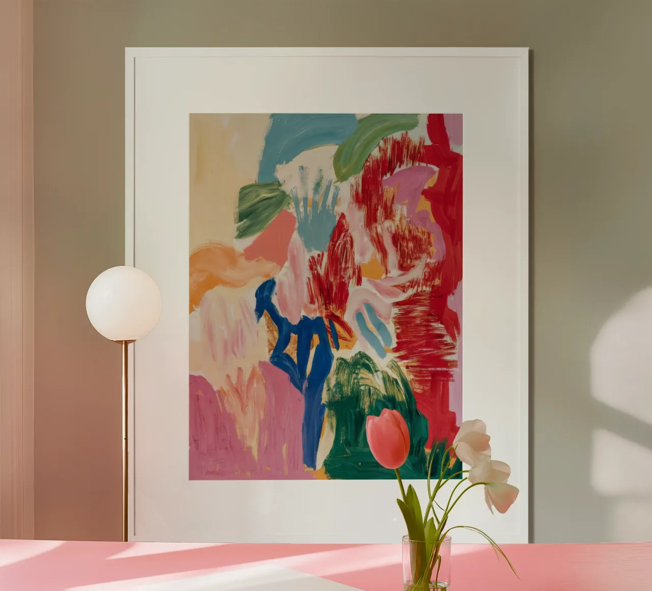 Crimson Vale Dance poster con telaio in legno da Vivid Reverie