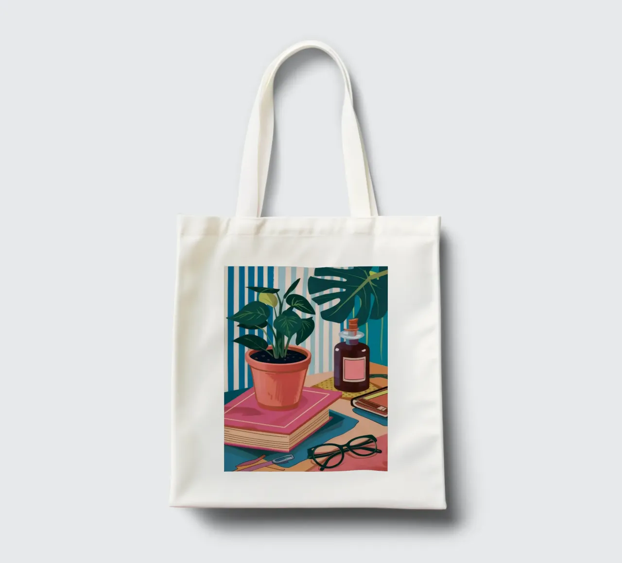 Angolo botanico libresco borsa in juta da Moonlite Desire