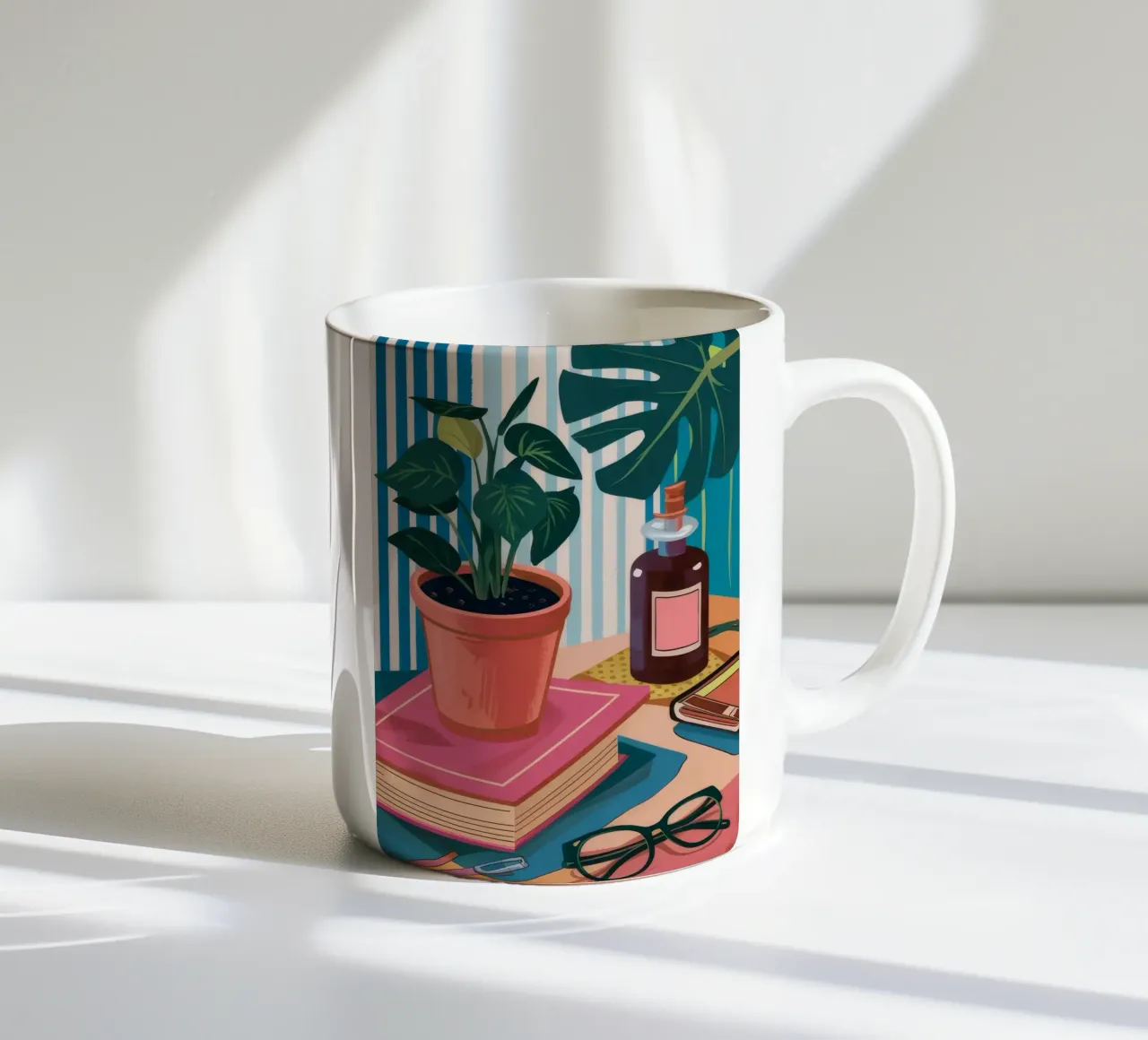 Angolo botanico libresco tazza in ceramica da Moonlite Desire