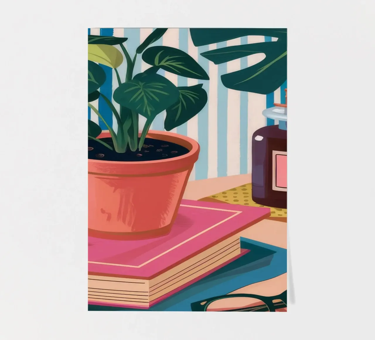 Angolo botanico libresco foglio adesivo da Moonlite Desire