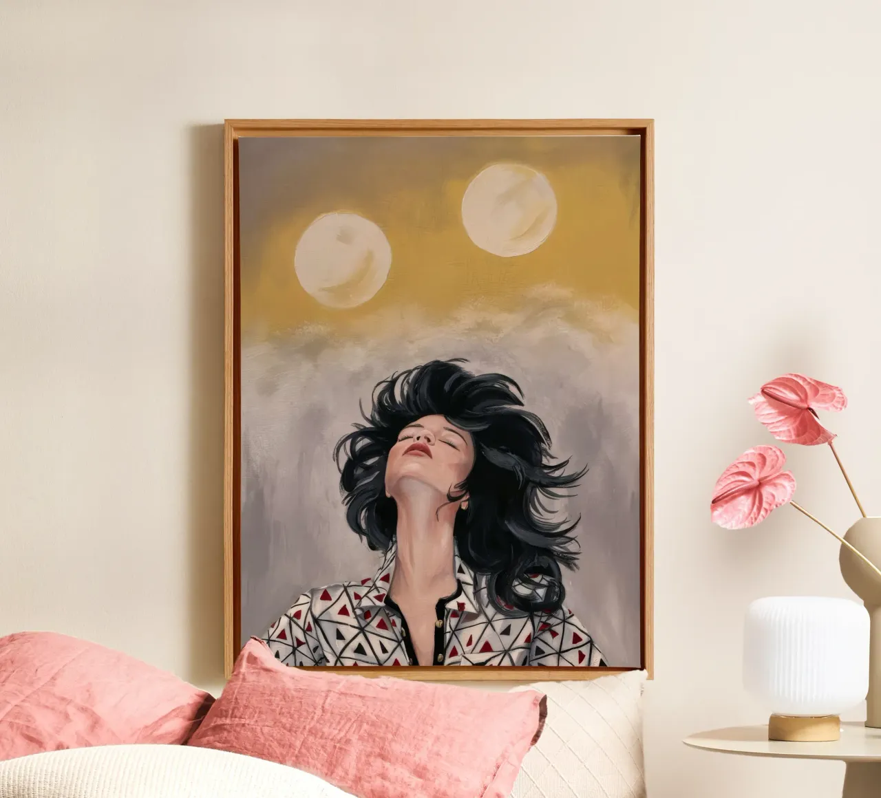 Hemelse Windblik canvas met Baklijst van Vivid Reverie