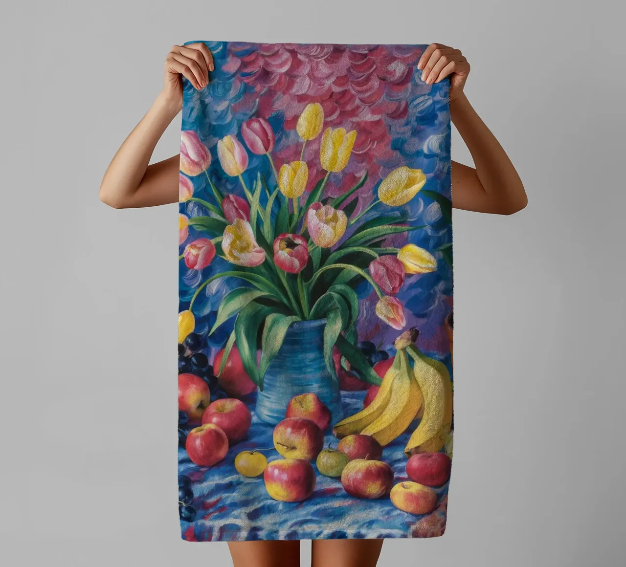 Bloemenfeest in de schemering badhanddoek van Lush Essence