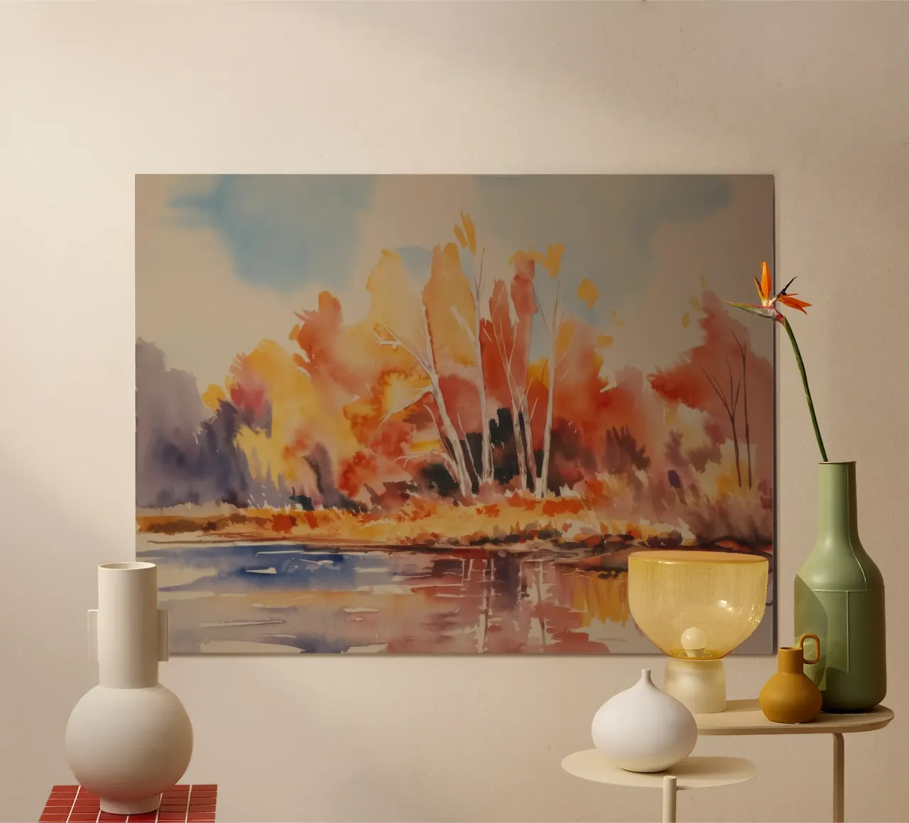 Golden Birch Reflection poster by Lush Essence