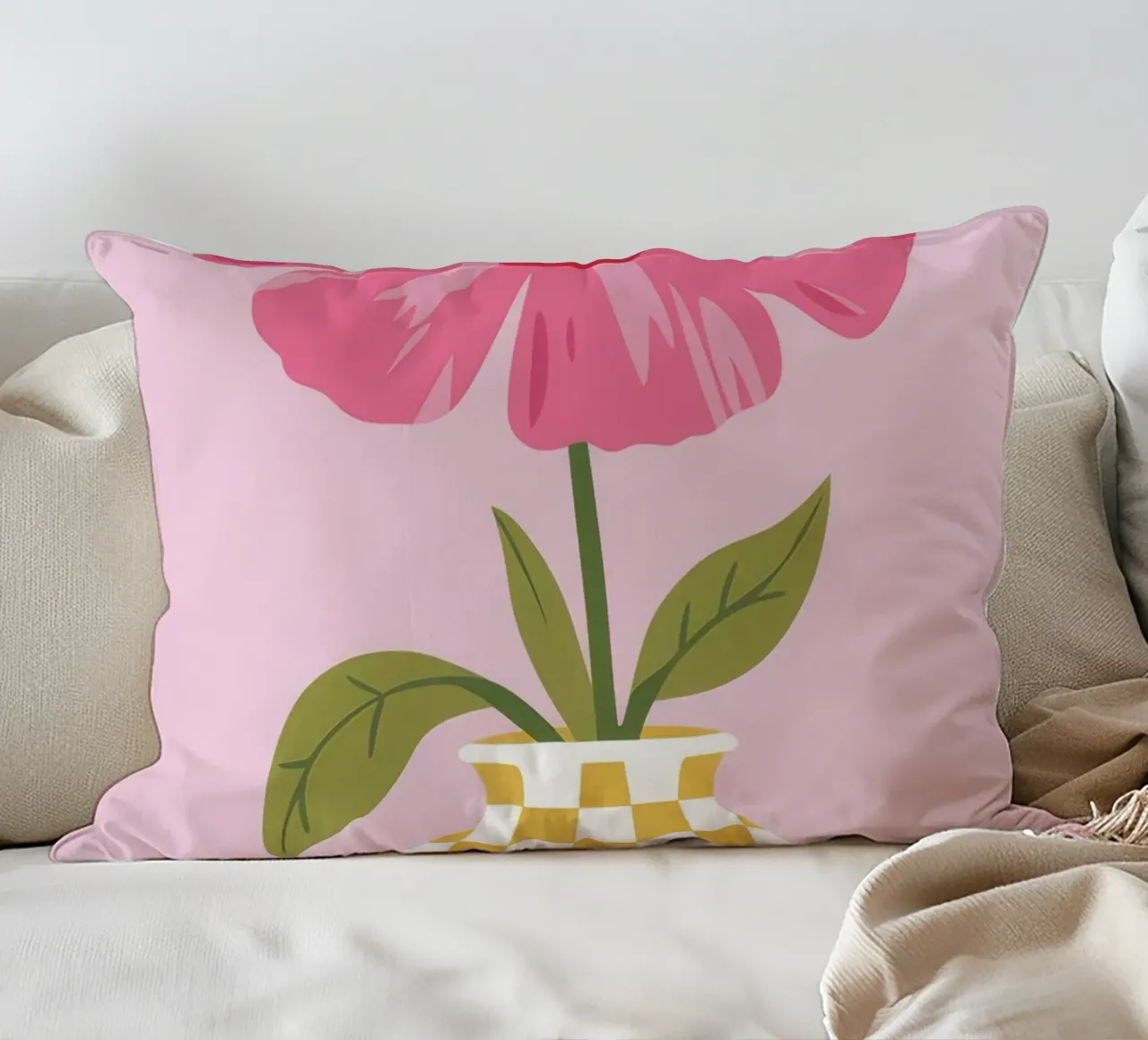 Petalo Pop a scacchi cuscino da Moonlite Desire