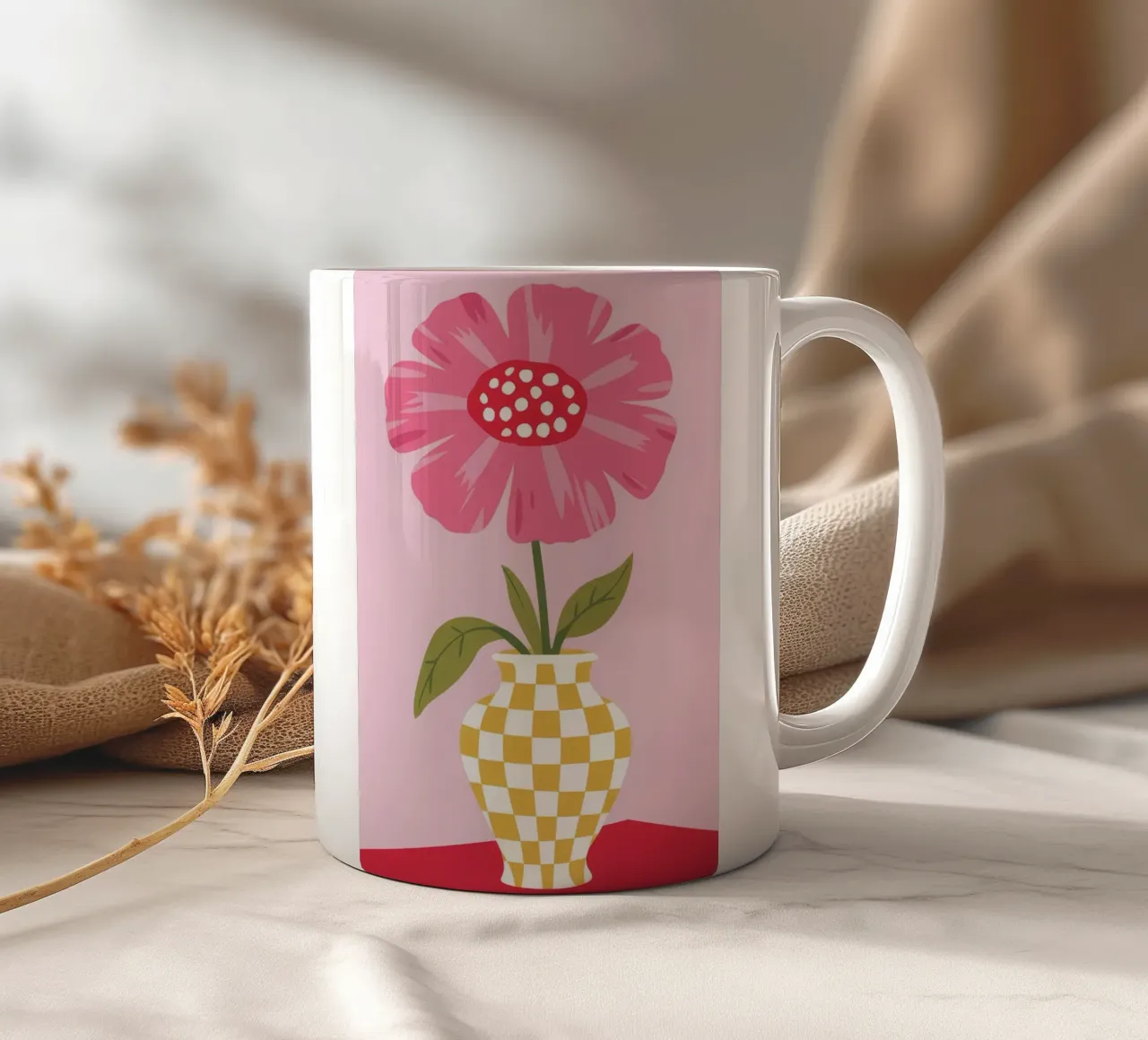 Petalo Pop a scacchi tazza in ceramica da Moonlite Desire