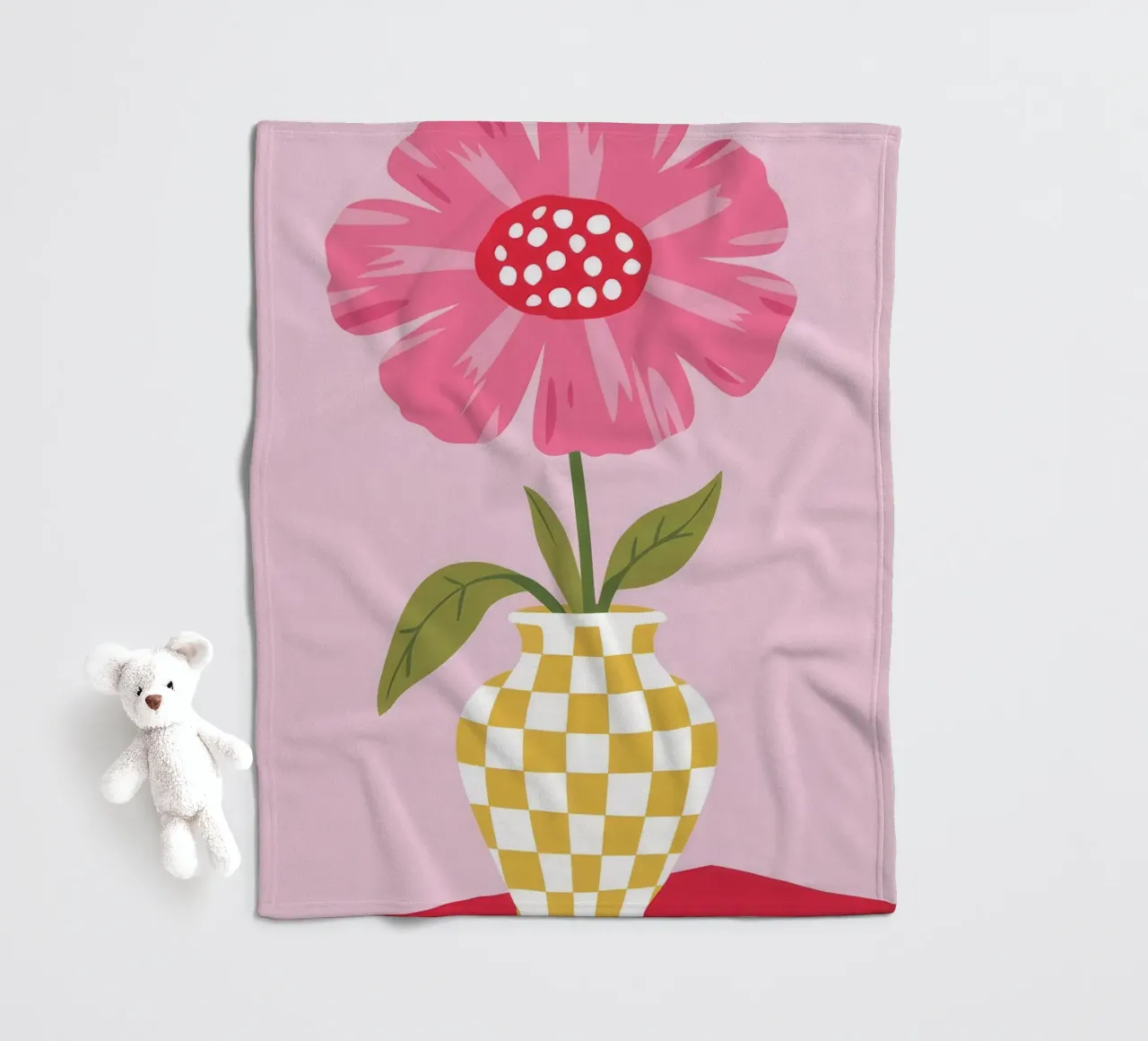 Petalo Pop a scacchi coperta in pile da Moonlite Desire