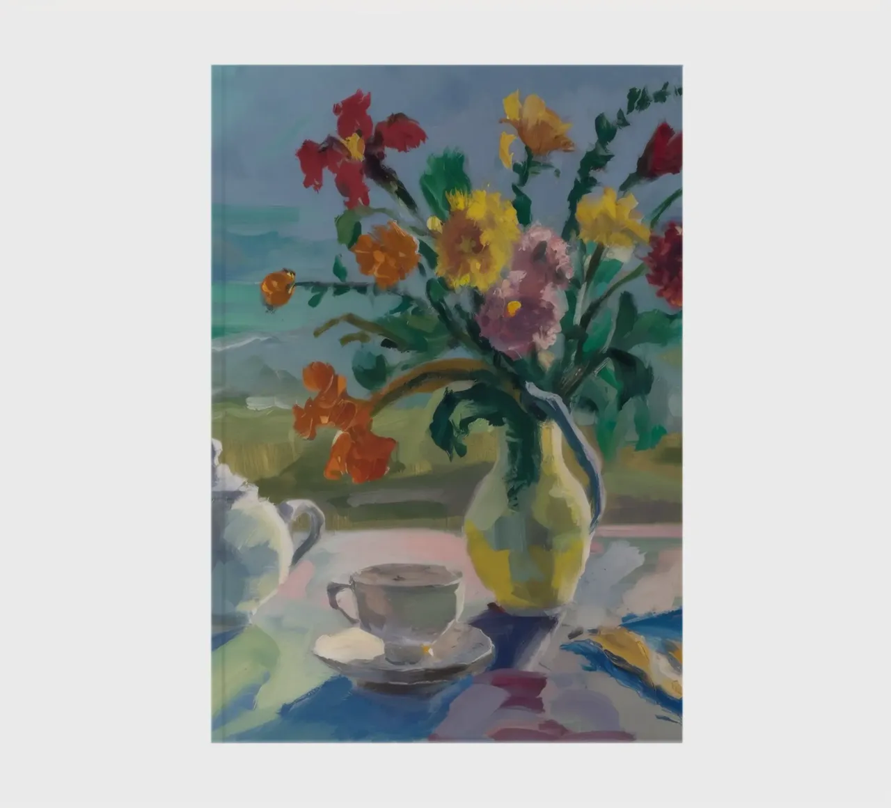Roses Teapot Repose notebook by Radiance Landscape