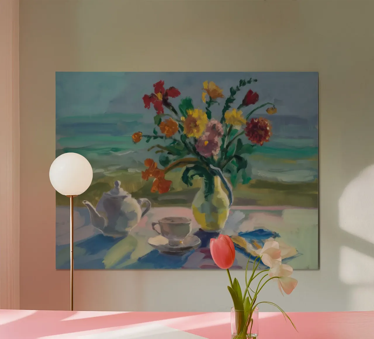 Roses Teapot Repose poster by Radiance Landscape